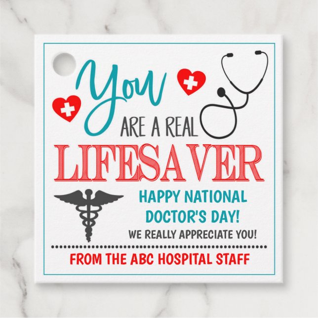 Doctor Appreciation Gift Tag (Front)
