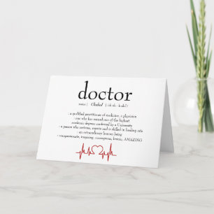 Doctor Appreciation Personalised Card