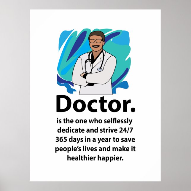 Doctor Appreciation Quote Poster (Front)