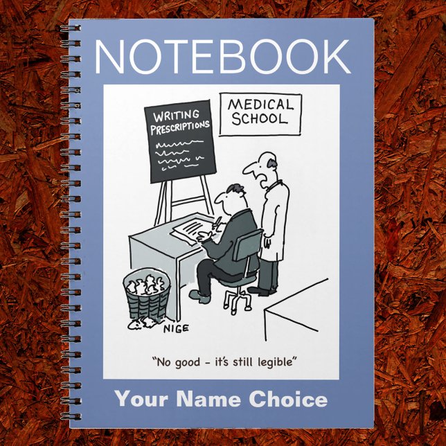 Doctor at Medical School Writing a Prescription Notebook (Creator Uploaded)