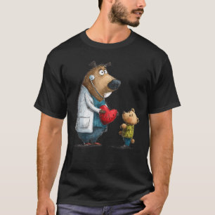 Doctor Bear Ekg Heartbeat Animal T-Shirt