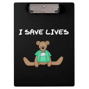 Doctor Bear I Save Lives Clipboard