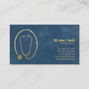 Doctor, Blue Canvas Golden Stethoscope Appointment