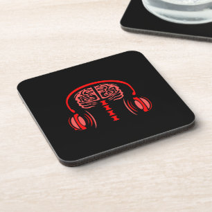 Doctor Brain Tissue Listening to Music Coaster