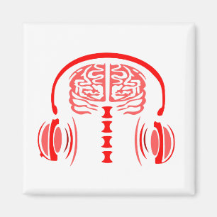 Doctor Brain Tissue Listening to Music Magnet