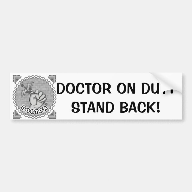 Doctor Caduceus Hand Bumper Sticker (Front)