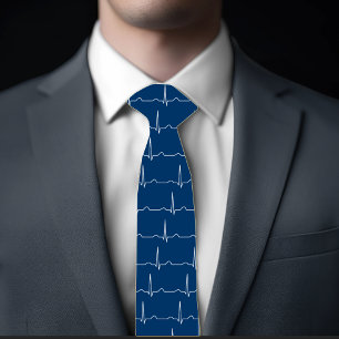 Doctor Cardiologist cardiogram ECG pattern Tie