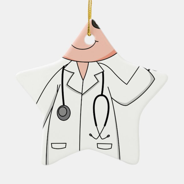 Doctor Ceramic Tree Decoration (Front)