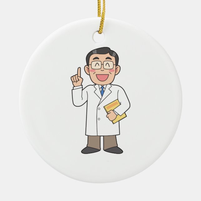 Doctor Ceramic Tree Decoration (Front)