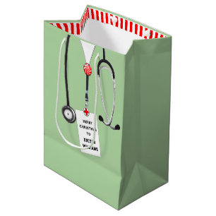 Doctor Christmas Holiday Medium Gift Bag