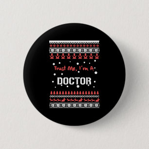 Doctor Christmas Shirt 6 Cm Round Badge