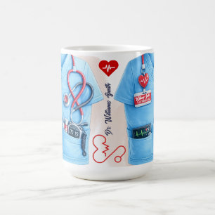 Doctor Coat Stethoscope Mug   Custom Medical Nurse