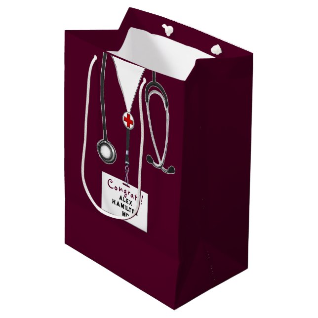 Doctor Congrats Medium Gift Bag (Front Angled)