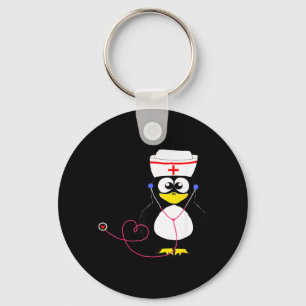 Doctor Doctor Penguin Funny Nurse Water Bird Key Ring