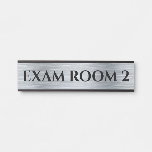 Doctor Doctor's Exam Room Office Door Sign Silver (Front)