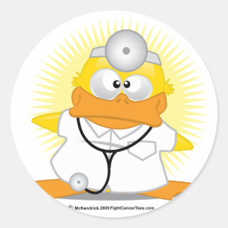 Doctor Duck Classic Round Sticker