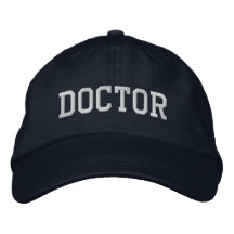 Doctor Embroidered Baseball Hat / Cap - Navy