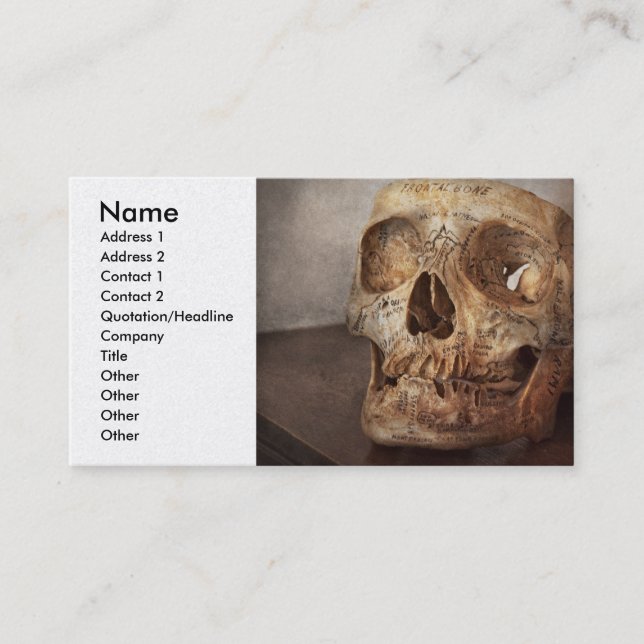 Doctor - Exam cheat sheet Business Card (Front)