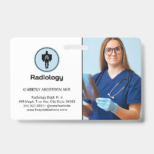 Doctor Examining X-ray ID Badge