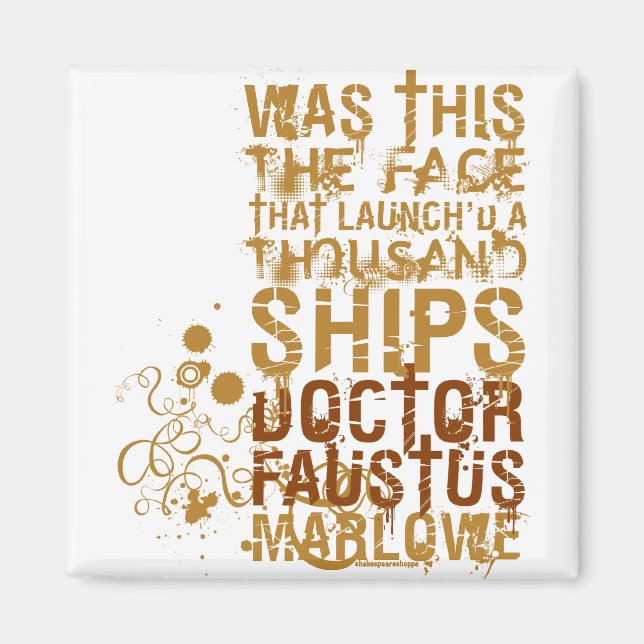 Doctor Faustus Quote Magnet (Front)