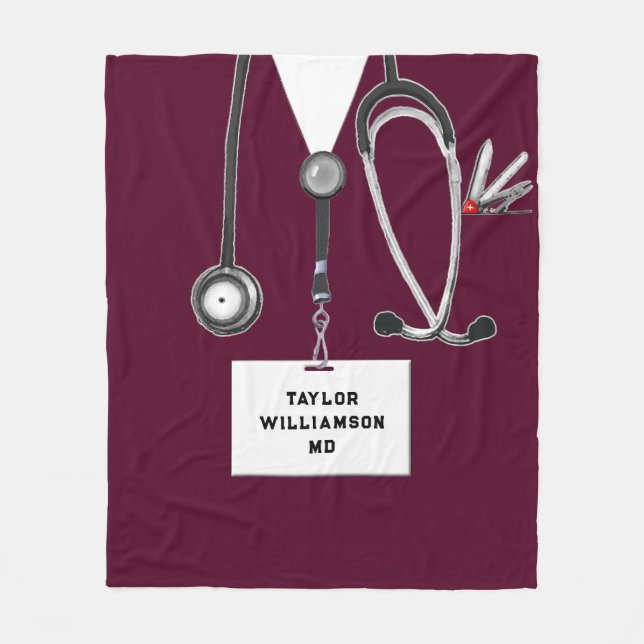 Doctor Gift Ideas Fleece Blanket (Front)