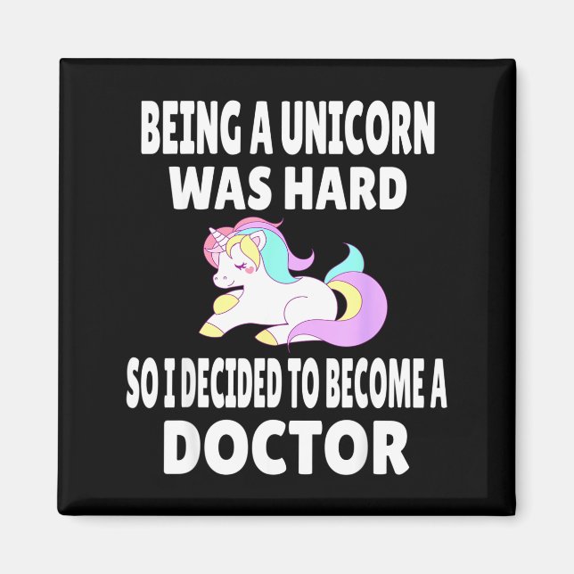 Doctor gift medical school graduation md phd funny magnet (Front)