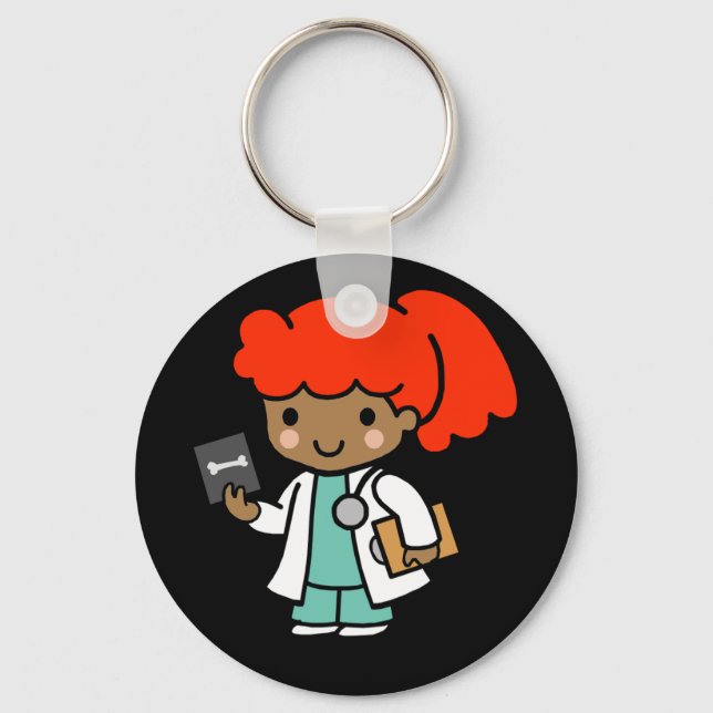 Doctor Girl with Xray Key Ring (Front)