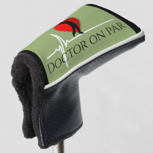 Doctor golfing ekg golf head cover