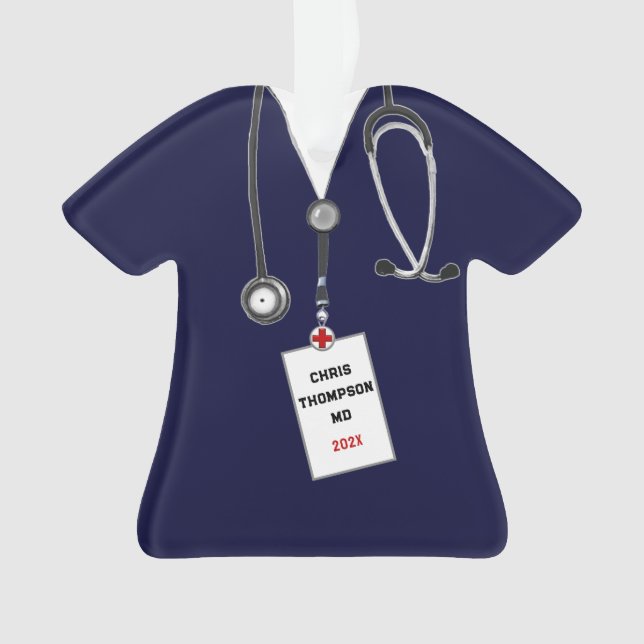 Doctor Graduation Keepsake Gift Ornament (Front)