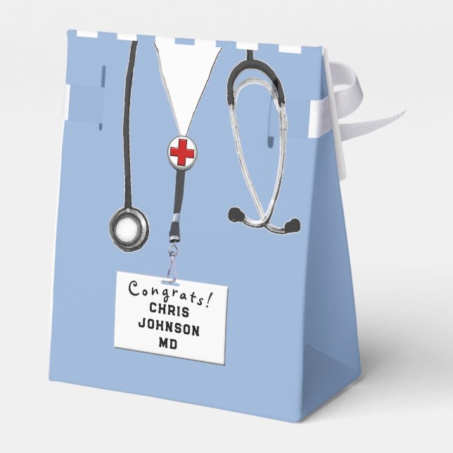 Doctor Graduation Party Favour Box (Back Side)