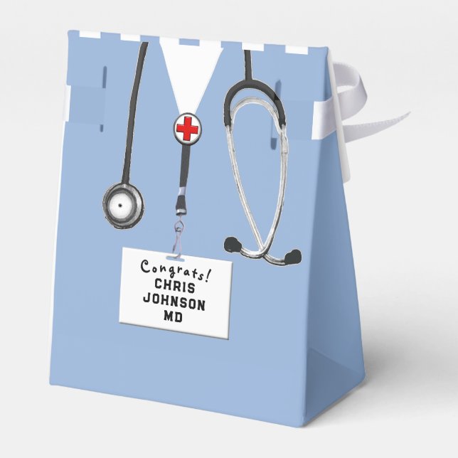 Doctor Graduation Party Favour Box (Back Side)