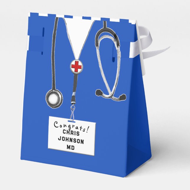 Doctor Graduation Party Favour Box (Back Side)