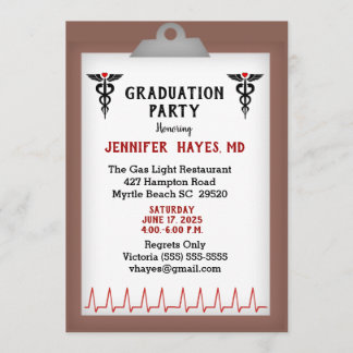 Doctor Graduation Party Invitation