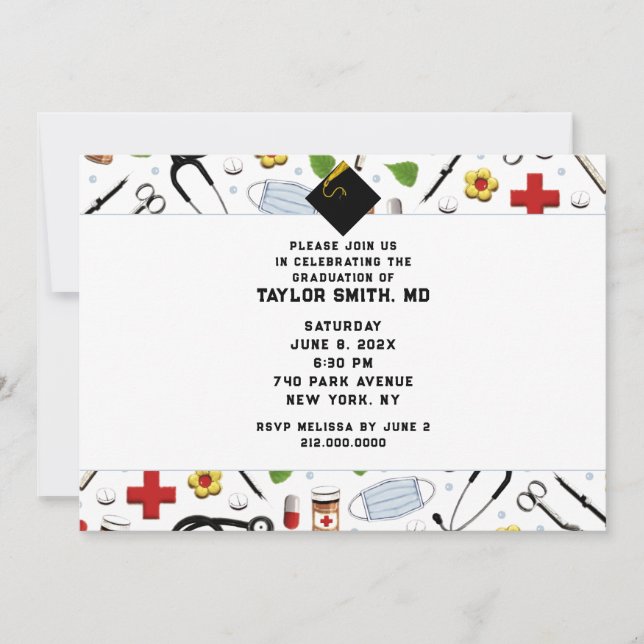 Doctor Graduation Party Invitation (Front)