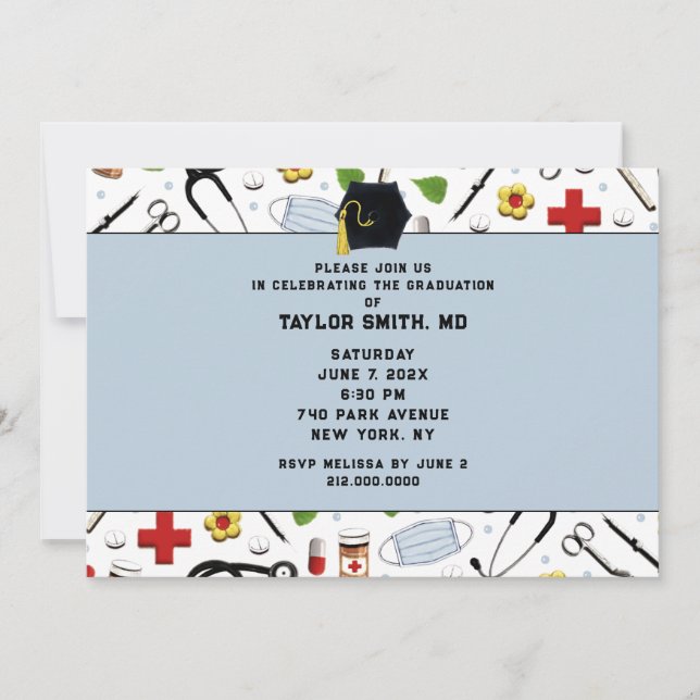 Doctor Graduation Party Invitation (Front)