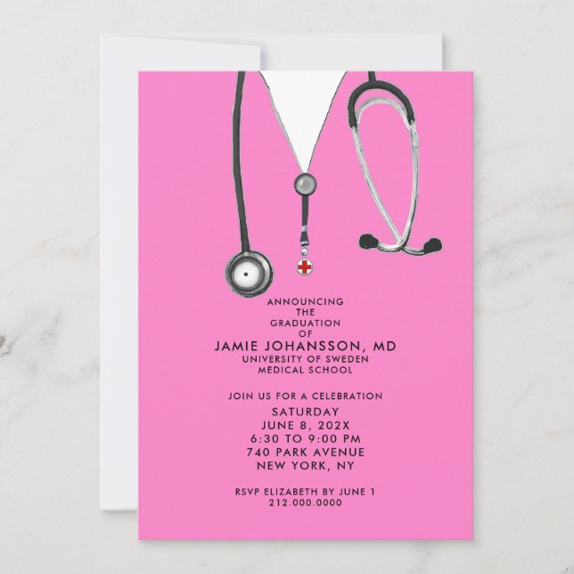 Doctor Graduation Party Invitations (Front)