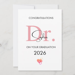 Doctor Graduation Personalised Name Class 2026 Card