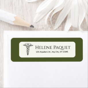 Doctor Green Cute Personal Address Label