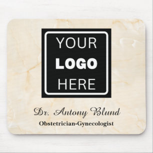 Doctor Hospital Clinic Logo Marfil Marble Mouse Pa Mouse Pad