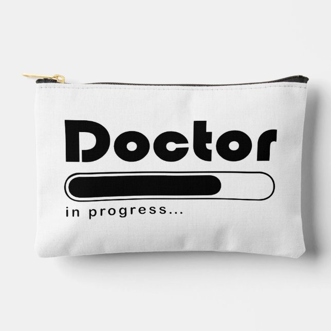 Doctor In Progress Funny Med School Loading Bar Accessory Pouch (Front)