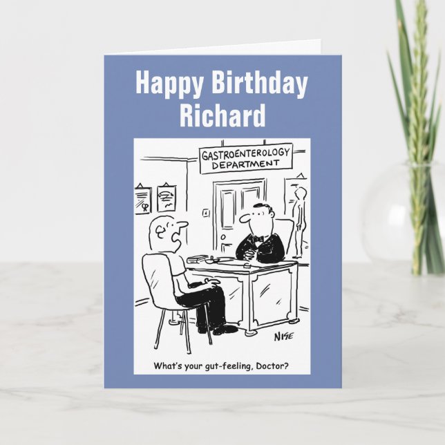 Doctor is asked what his gut-feeling is card (Front)