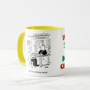 Doctor is asked what his gut-feeling is mug