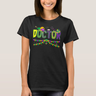 Doctor   Mardi Gras Carnival Party Jester Mask T-Shirt