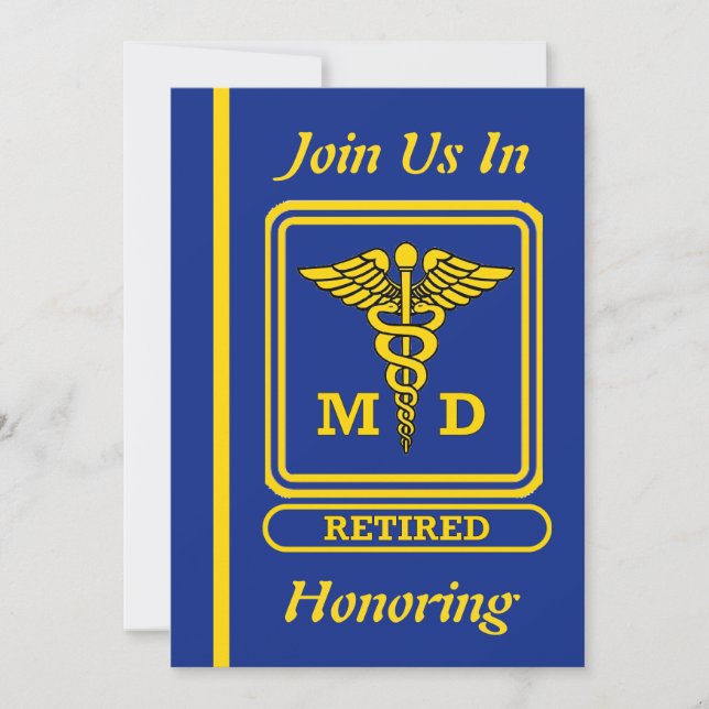Doctor MD Retirement Invitation (Front)