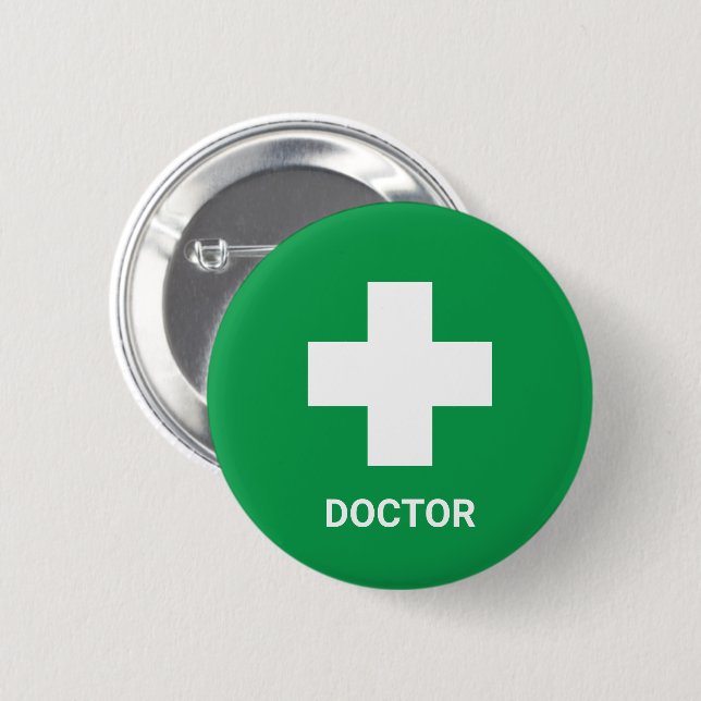 Doctor MEDIC & First Aid, Cross, Ambulance,  6 Cm Round Badge (Front & Back)