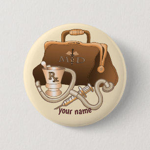 Doctor Medical Bag  button  