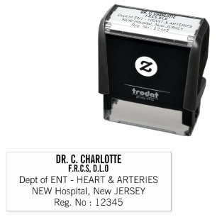 Doctor Medical Healthcare Professional Personalise Self-inking Stamp