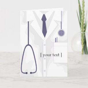 Doctor Medical Lab Coat Greeting Card