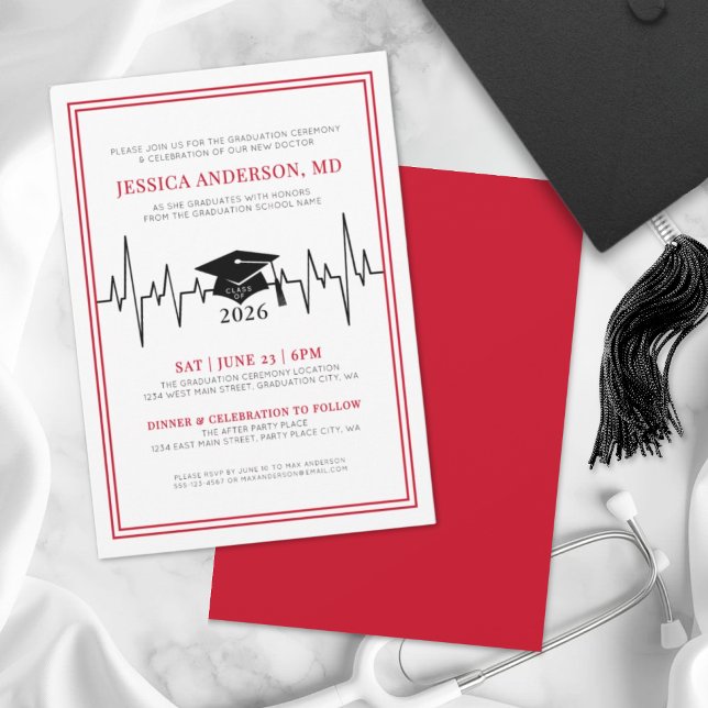 Doctor Medical Nursing School Graduation Invitation (Doctor Medical Nursing School Graduation Invitation)