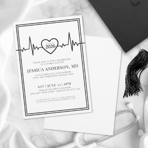 Doctor Medical Nursing School Graduation Party Invitation
